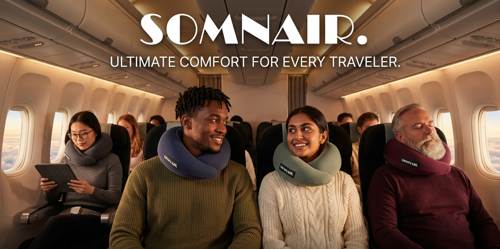 SOMNAIR™ Ergonomic Travel Pillow 360° Neck Support